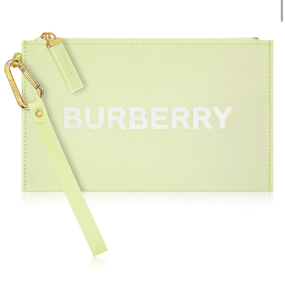 Authentic Burberry Green Pouch - Picture 1 of 3